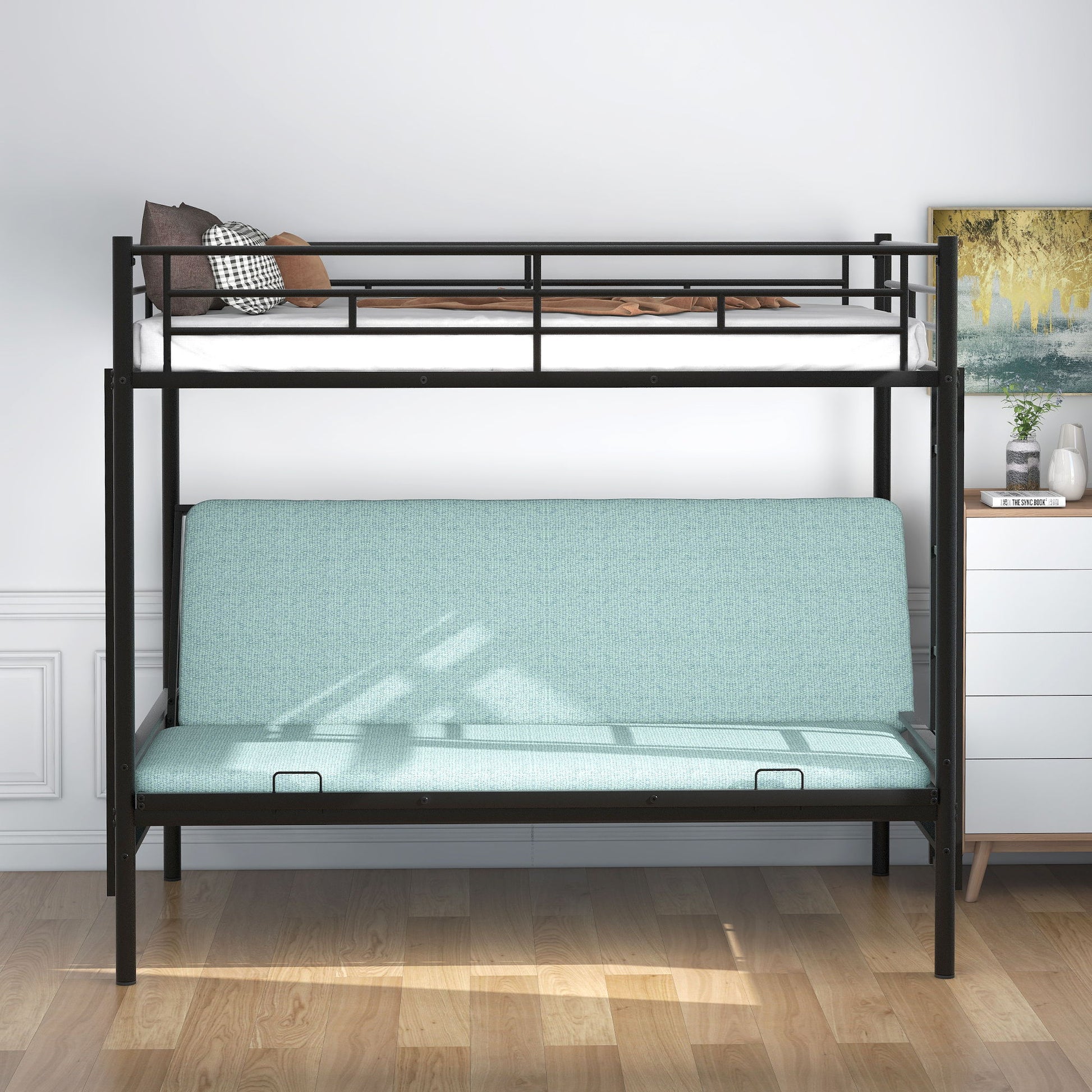 Twin Over Full Bunk Bed, Multifunction - Black - The Sleep Loft - Online Mattress Showroom NYC