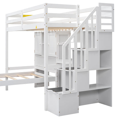 Loft Bed With Built In Desk And Staircase - The Sleep Loft - Online Mattress Showroom NYC