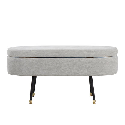 Harvey - Contemporary Storage Bench - Black / Light Gray - The Sleep Loft - Online Mattress Showroom NYC