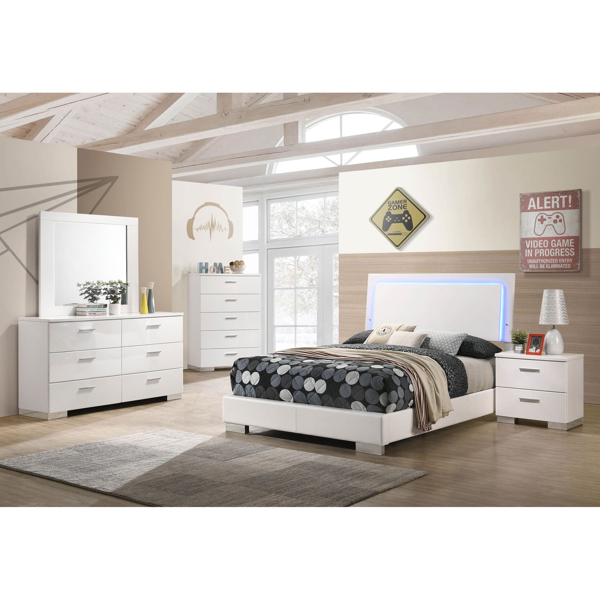 Felicity - LED Panel Bed With Built In Lighting - The Sleep Loft - Online Mattress Showroom NYC