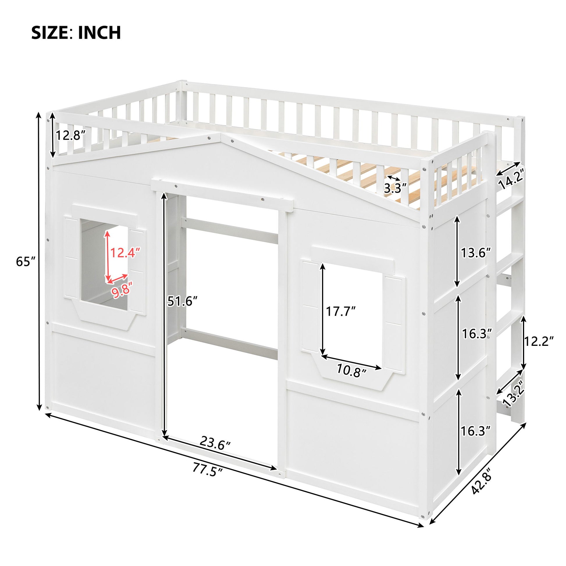 House Loft Bed With Ladder - The Sleep Loft - Online Mattress Showroom NYC