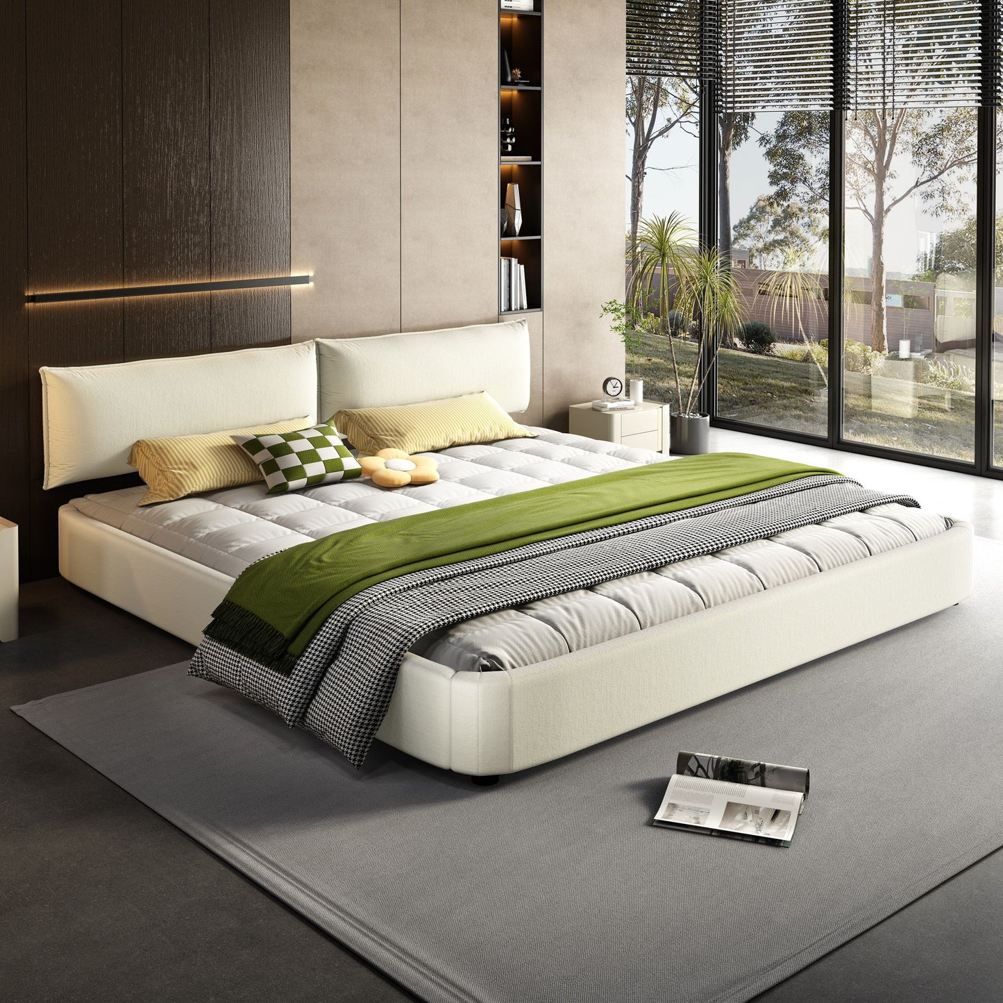 Cloud Bed Frame With Oversized Padded Movable Headboard - The Sleep Loft - Online Mattress Showroom NYC