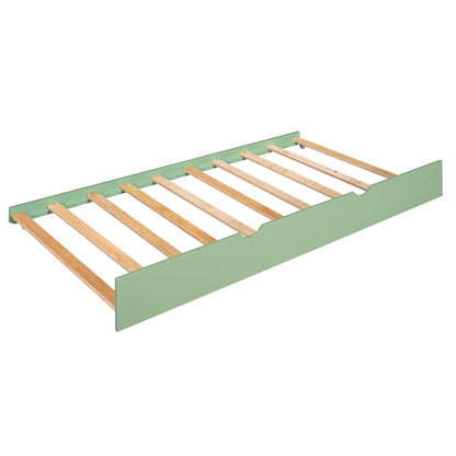 Twin Over Twin House Bunk Bed With Convertible Slide And Trundle - White - The Sleep Loft - Online Mattress Showroom NYC