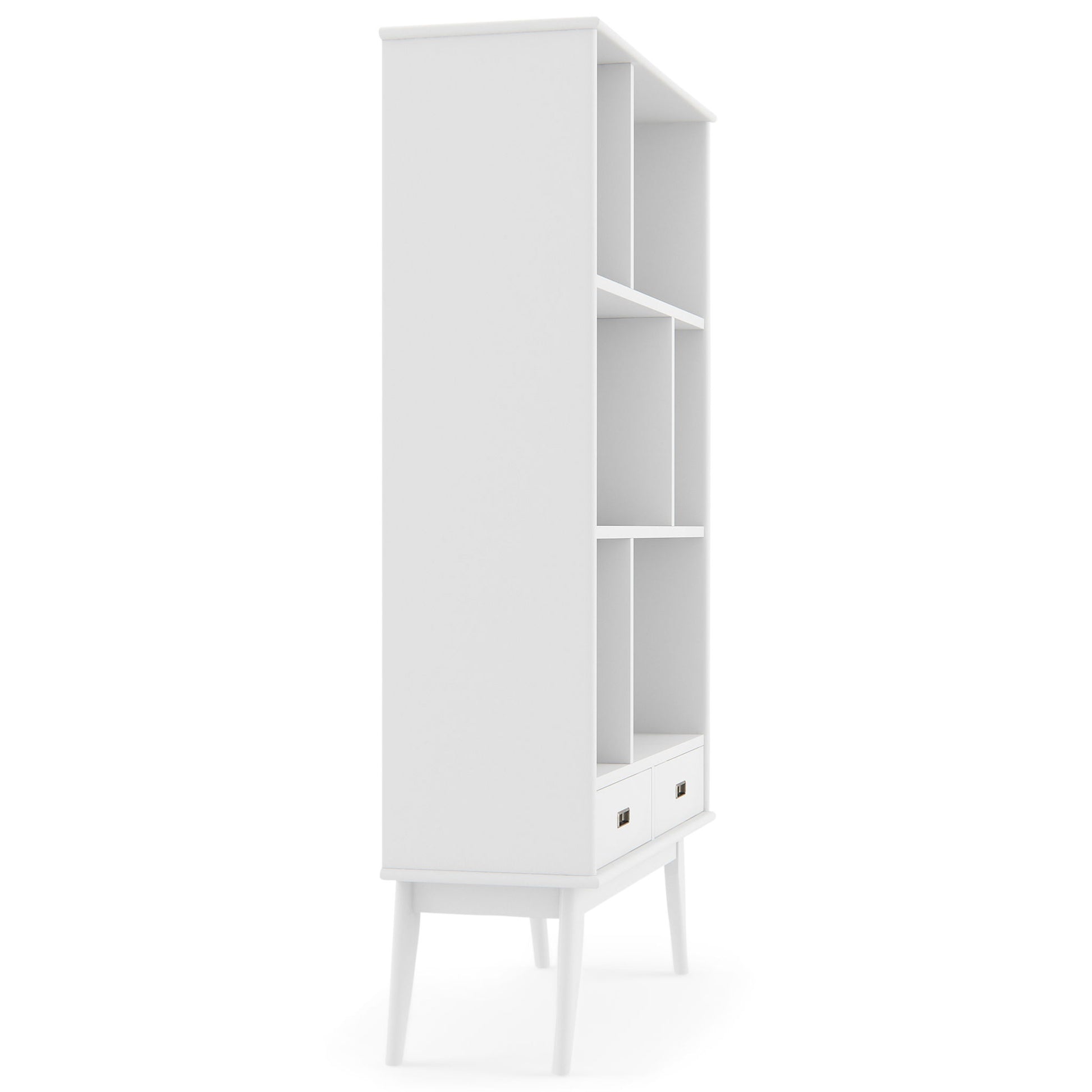Draper - Mid Century Wide Bookcase And Storage Unit - The Sleep Loft - Online Mattress Showroom NYC