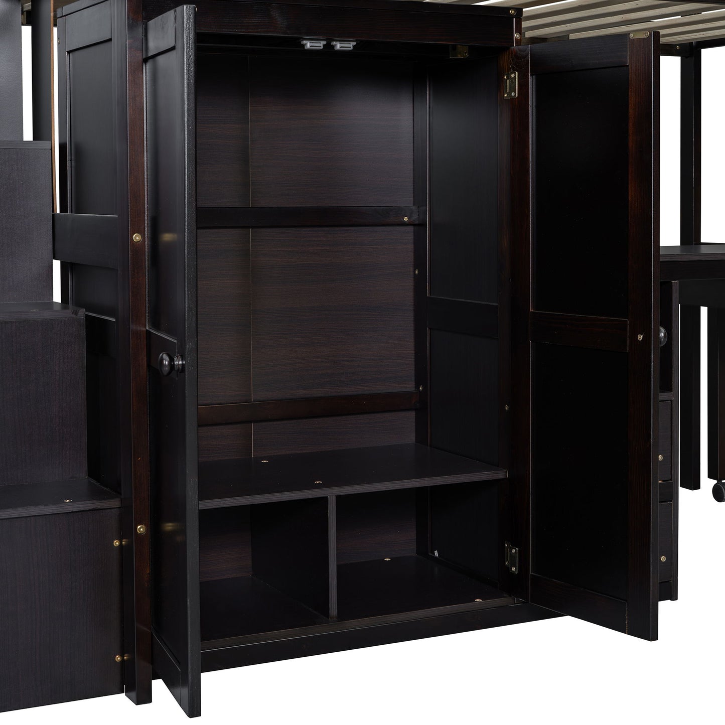 Loft Bed With Stairs, Bookshelf, Drawers, Desk & Wardrobe, Space Saving Multifunctional Furniture - The Sleep Loft - Online Mattress Showroom NYC