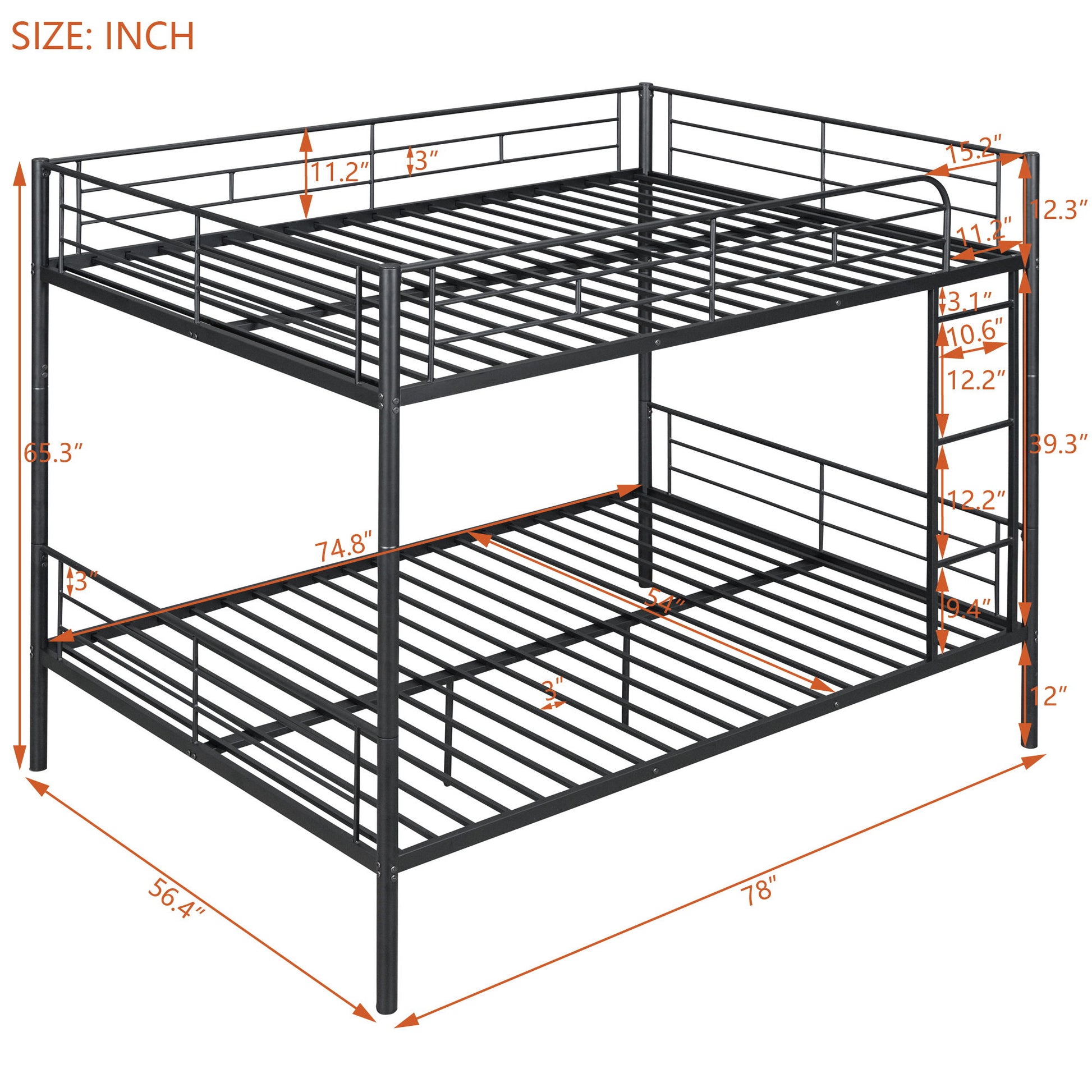 Steel Construction Bunk Bed - The Sleep Loft - Online Mattress Showroom NYC