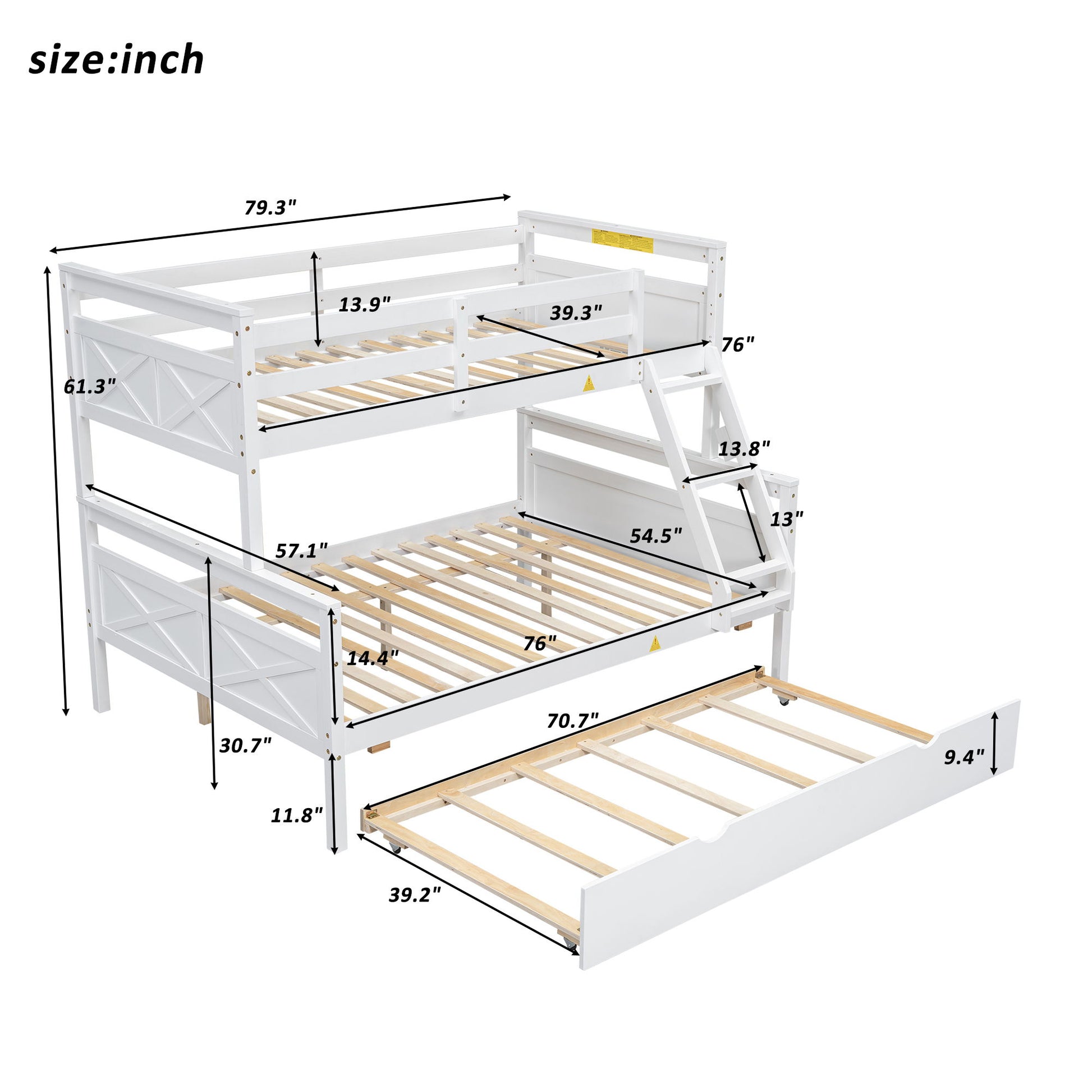 Bunk Bed With Ladder And Safety Guardrail - The Sleep Loft - Online Mattress Showroom NYC