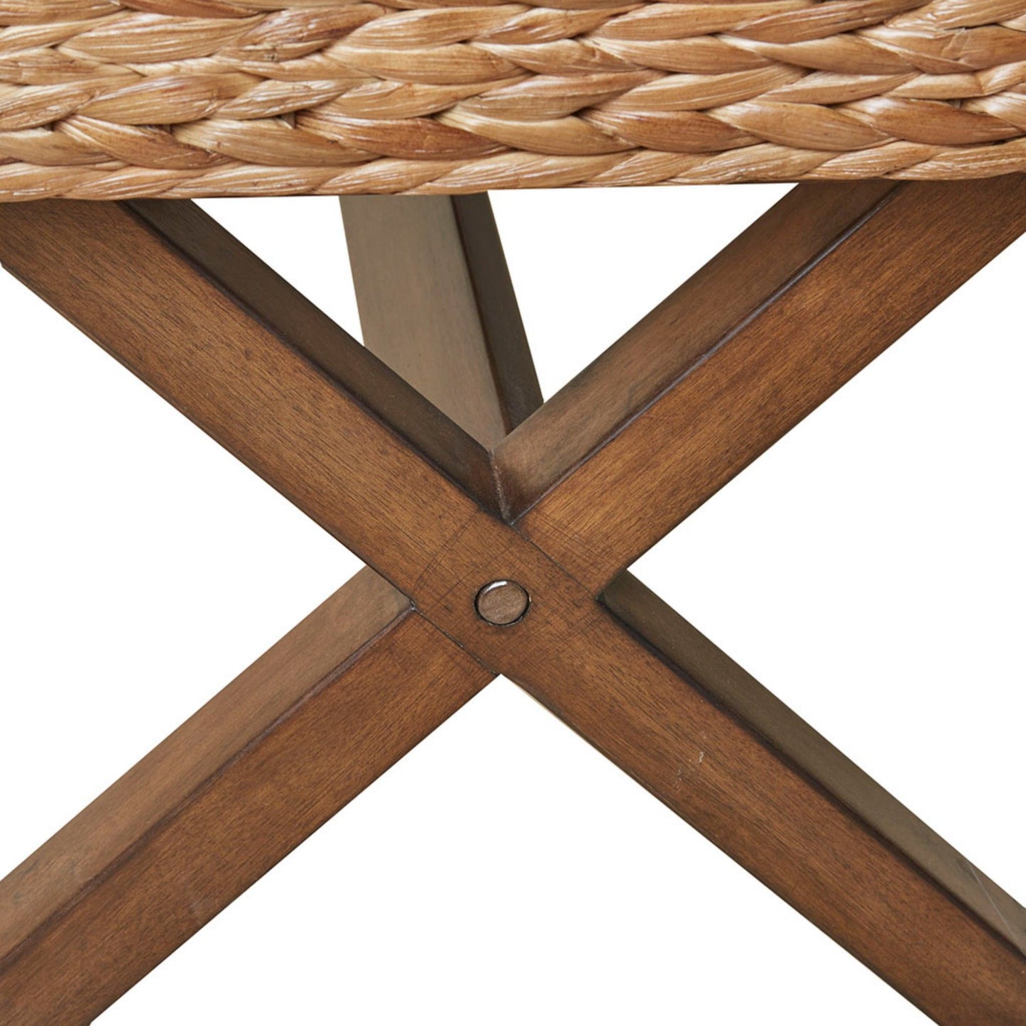Bench With Water Hyacinth Seat - Brown - The Sleep Loft - Online Mattress Showroom NYC