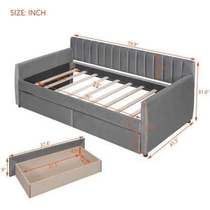 Upholstered Daybed With Slat Support - The Sleep Loft - Online Mattress Showroom NYC