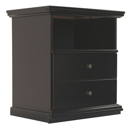 Maribel - One Drawer Night Stand - Black - The Sleep Loft - Online Mattress Showroom NYC