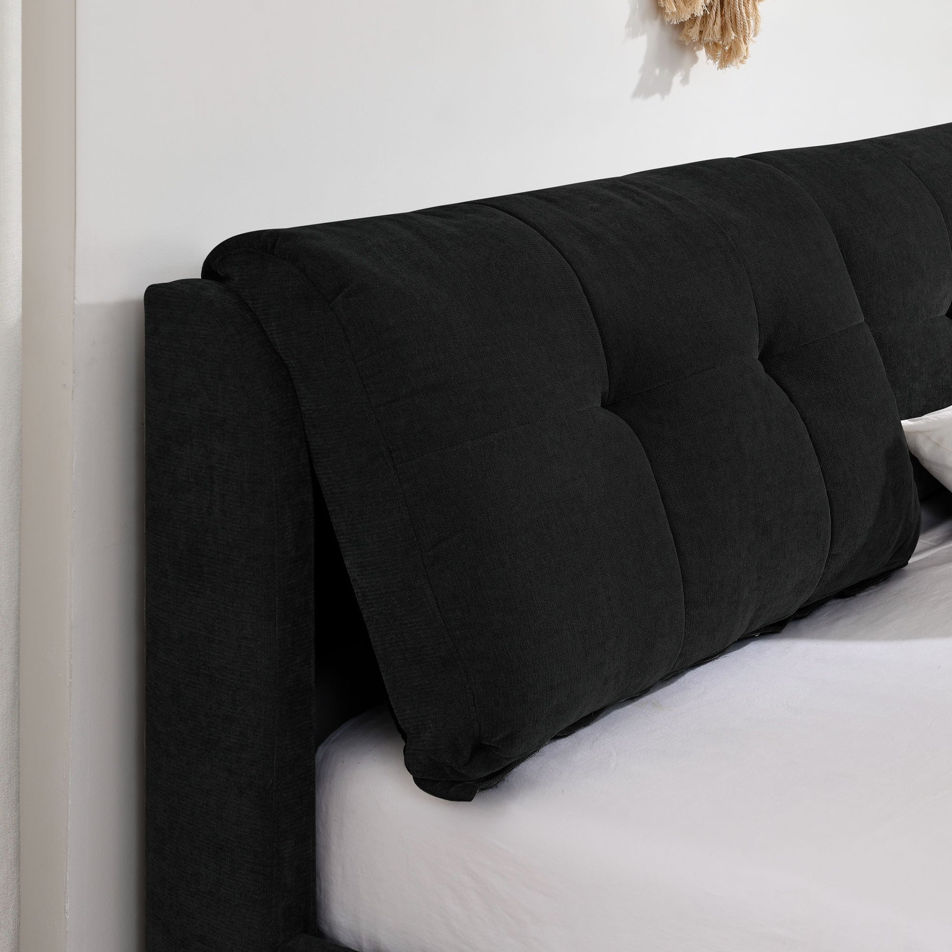 Storage Upholstered Hydraulic Platform Bed With Integrated Headboard - The Sleep Loft - Online Mattress Showroom NYC