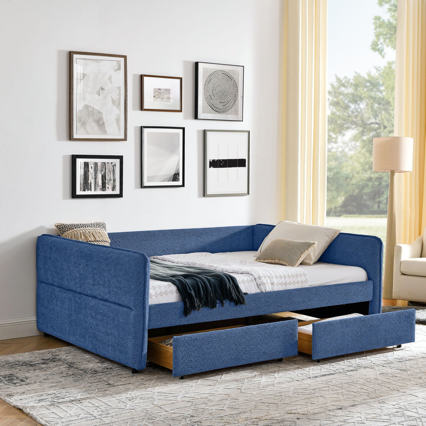 Upholstered Daybed & 2 Drawers - The Sleep Loft - Online Mattress Showroom NYC