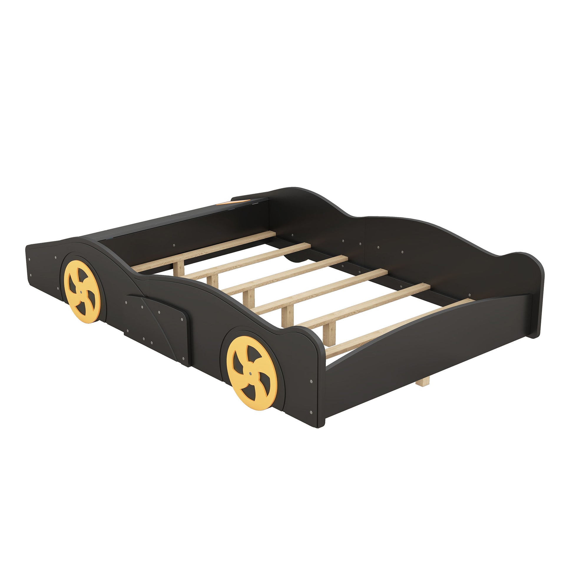 Race Car Shaped Platform Bed With Wheels And Storage - The Sleep Loft - Online Mattress Showroom NYC