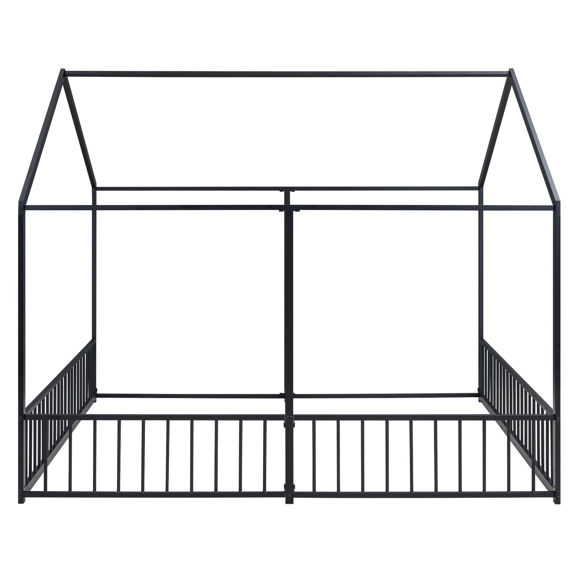 House Platform Beds, 2 Shared Beds, Metal Frame With Guardrails - The Sleep Loft - Online Mattress Showroom NYC