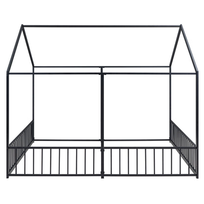 House Platform Beds, 2 Shared Beds, Metal Frame With Guardrails - The Sleep Loft - Online Mattress Showroom NYC