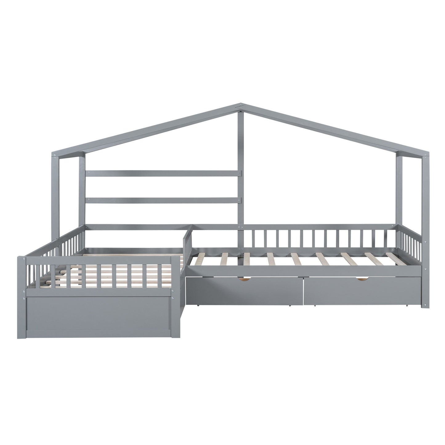 L Shape Platform Bed With 3 Storage Drawers - The Sleep Loft - Online Mattress Showroom NYC