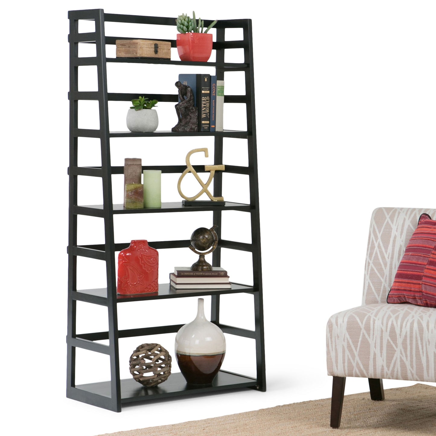 Acadian - Handcrafted Ladder Shelf Bookcase - The Sleep Loft - Online Mattress Showroom NYC