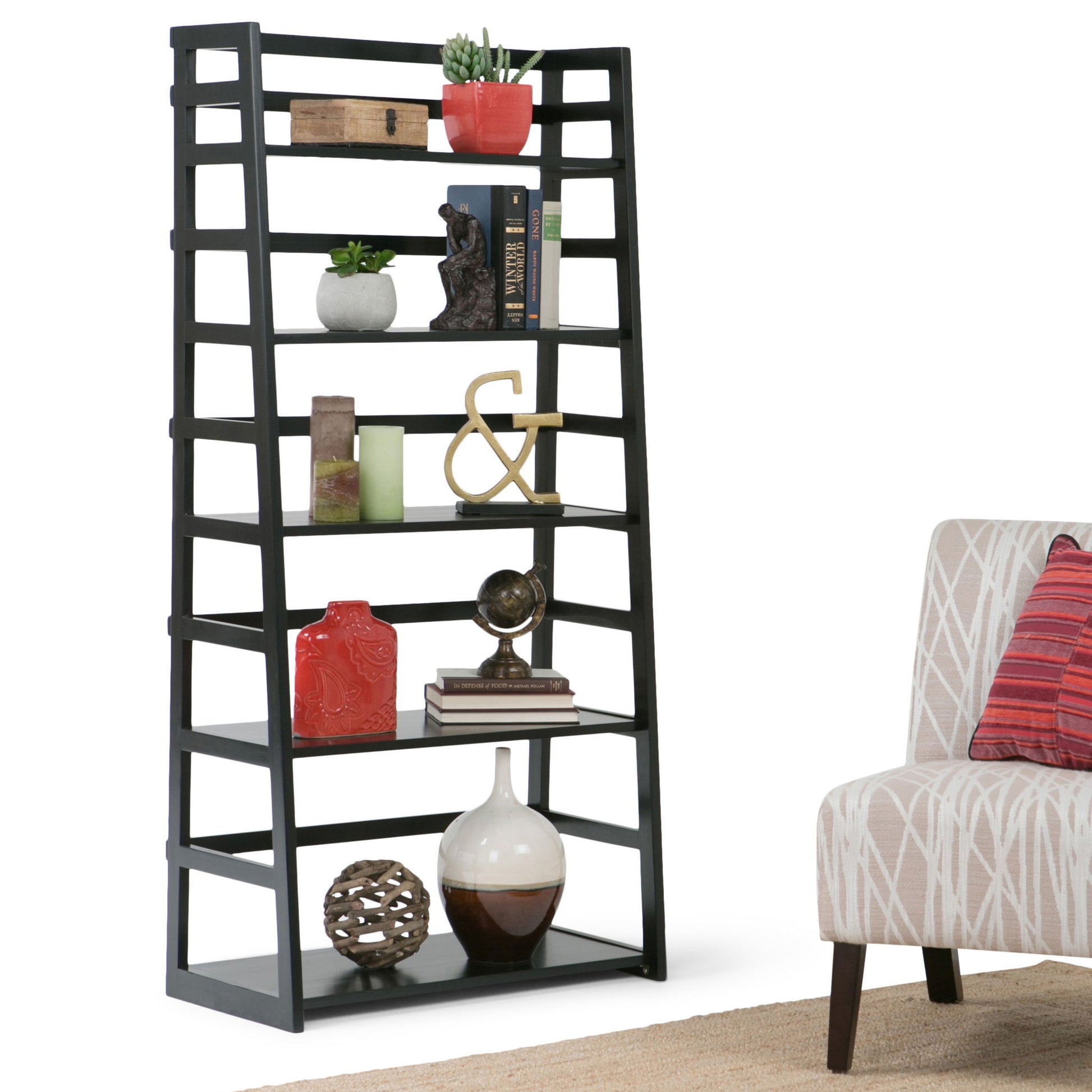 Acadian - Handcrafted Ladder Shelf Bookcase - The Sleep Loft - Online Mattress Showroom NYC