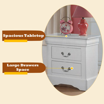 Louis Philippe III - Sleek Design Nightstand - The Sleep Loft - Online Mattress Showroom NYC