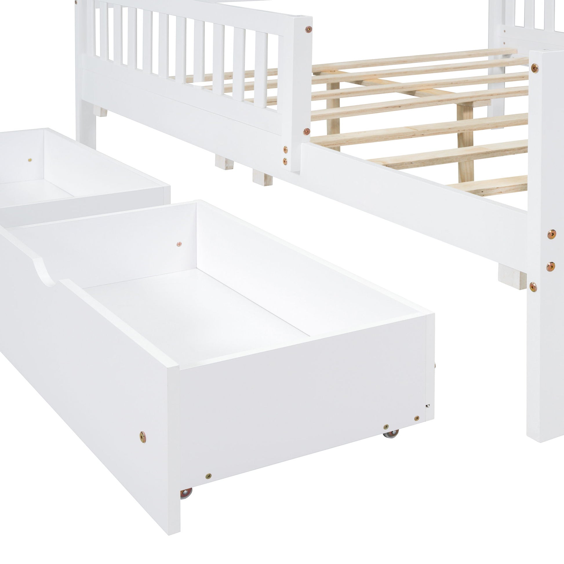 Platform Bed With Guardrails On Both Sides And 2 Storage Drawers - The Sleep Loft - Online Mattress Showroom NYC