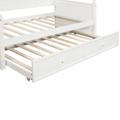 Twin Size Daybed & Twin Size Trundle - White - The Sleep Loft - Online Mattress Showroom NYC