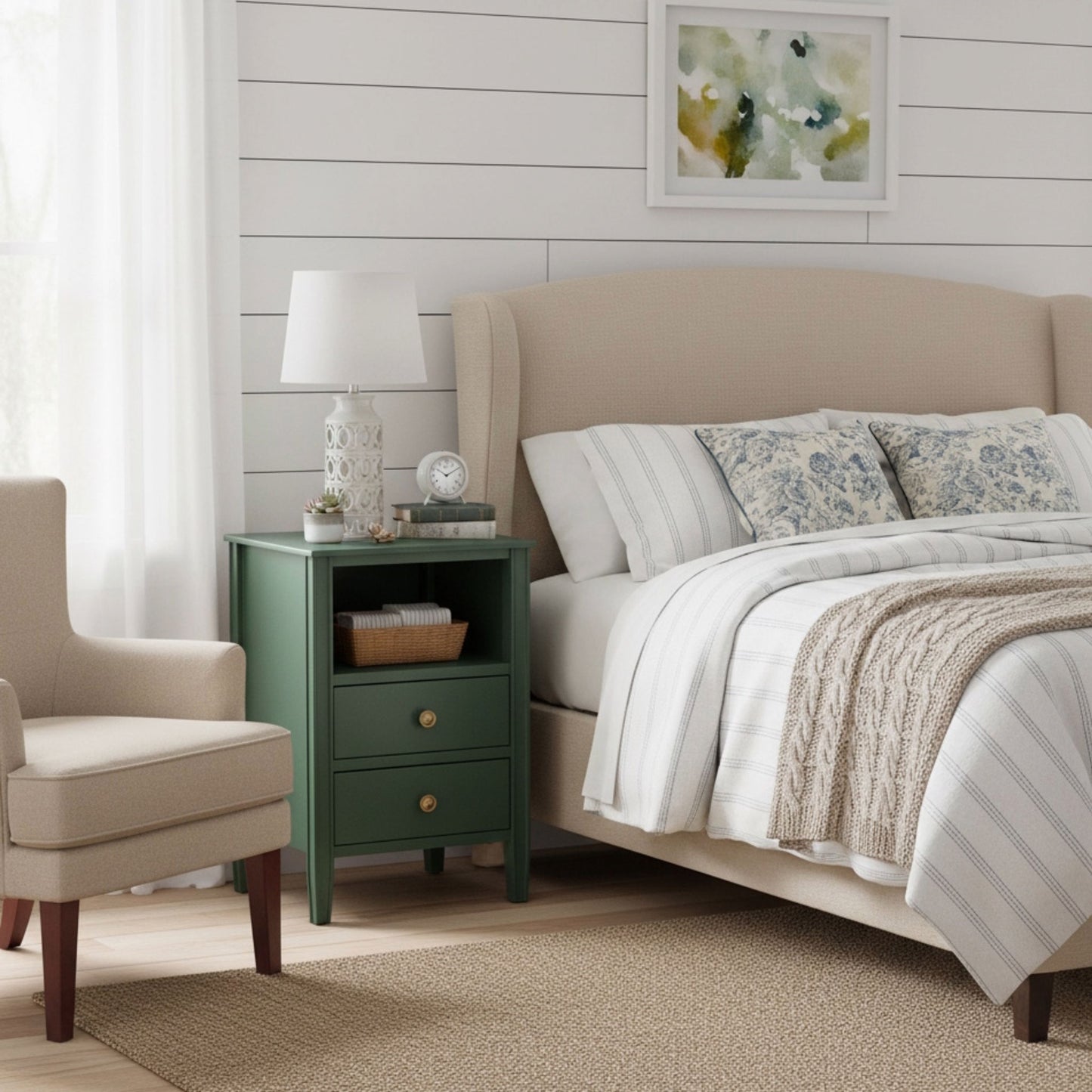 Winston - 2 Drawer Storage Nightstand - The Sleep Loft - Online Mattress Showroom NYC