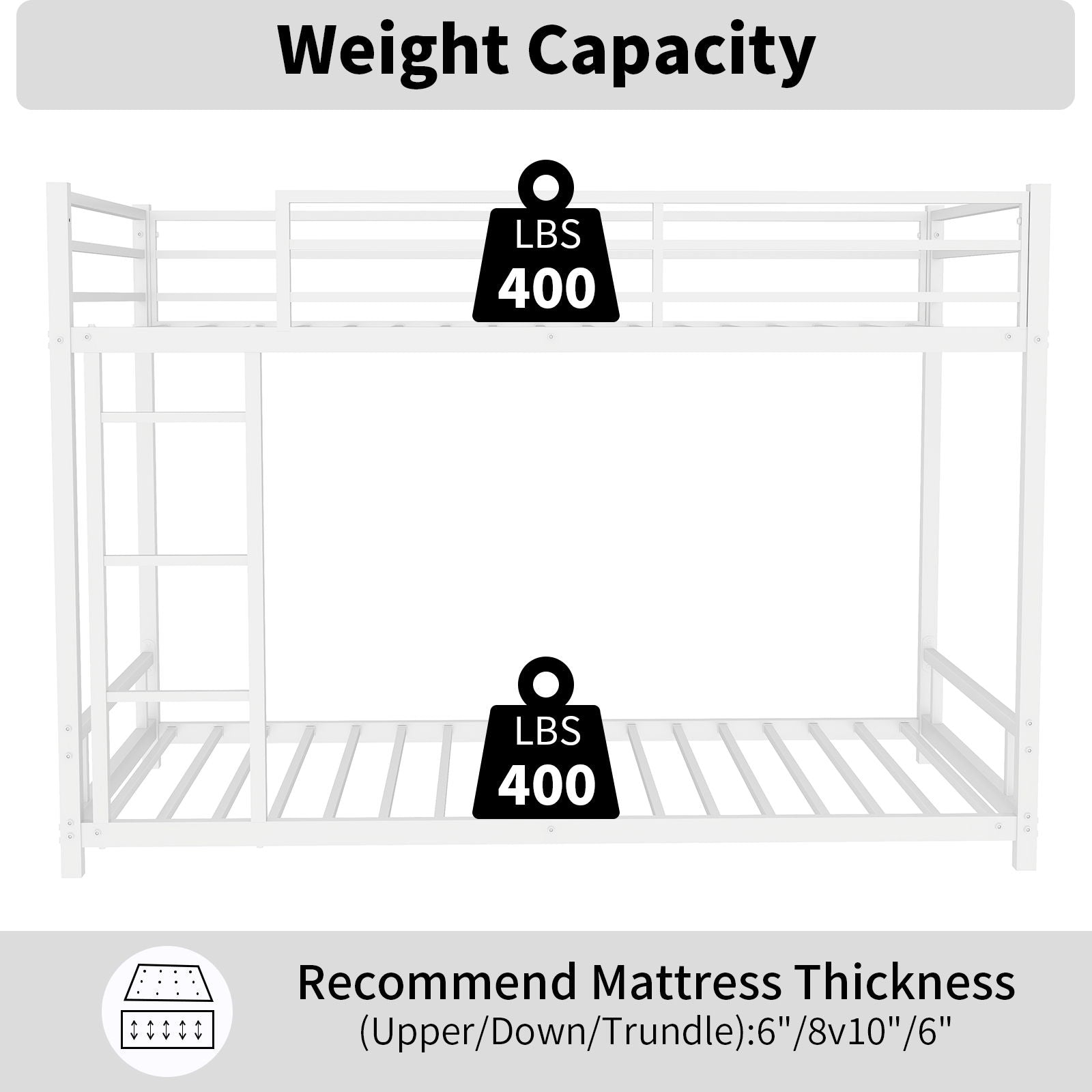 Bunk Bed With Noise Reduction And Safety Guardrail - The Sleep Loft - Online Mattress Showroom NYC
