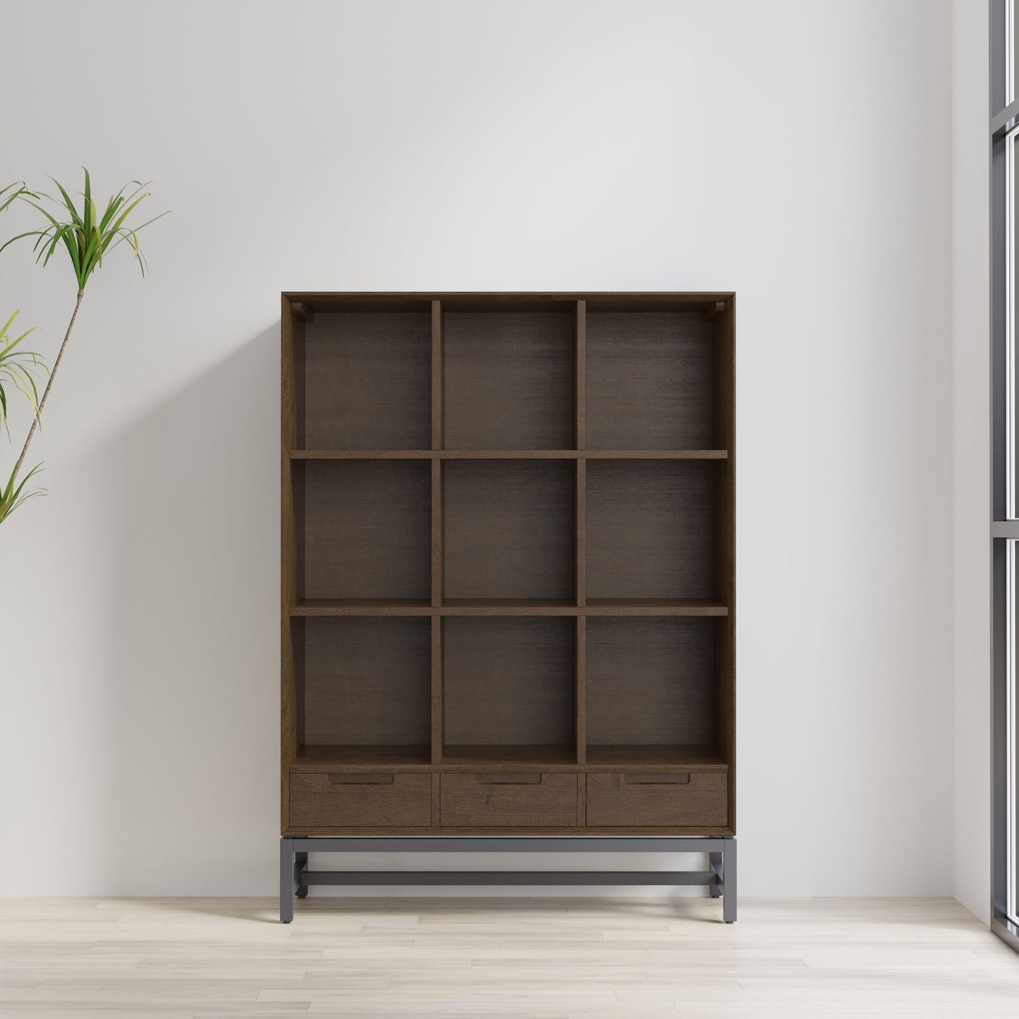 Banting - 9 Cube Bookcase With Drawers - Walnut Brown - The Sleep Loft - Online Mattress Showroom NYC