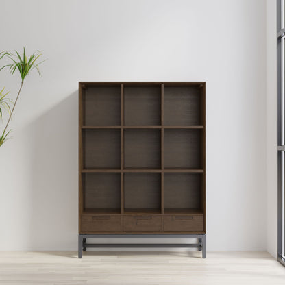Banting - 9 Cube Bookcase With Drawers - Walnut Brown - The Sleep Loft - Online Mattress Showroom NYC
