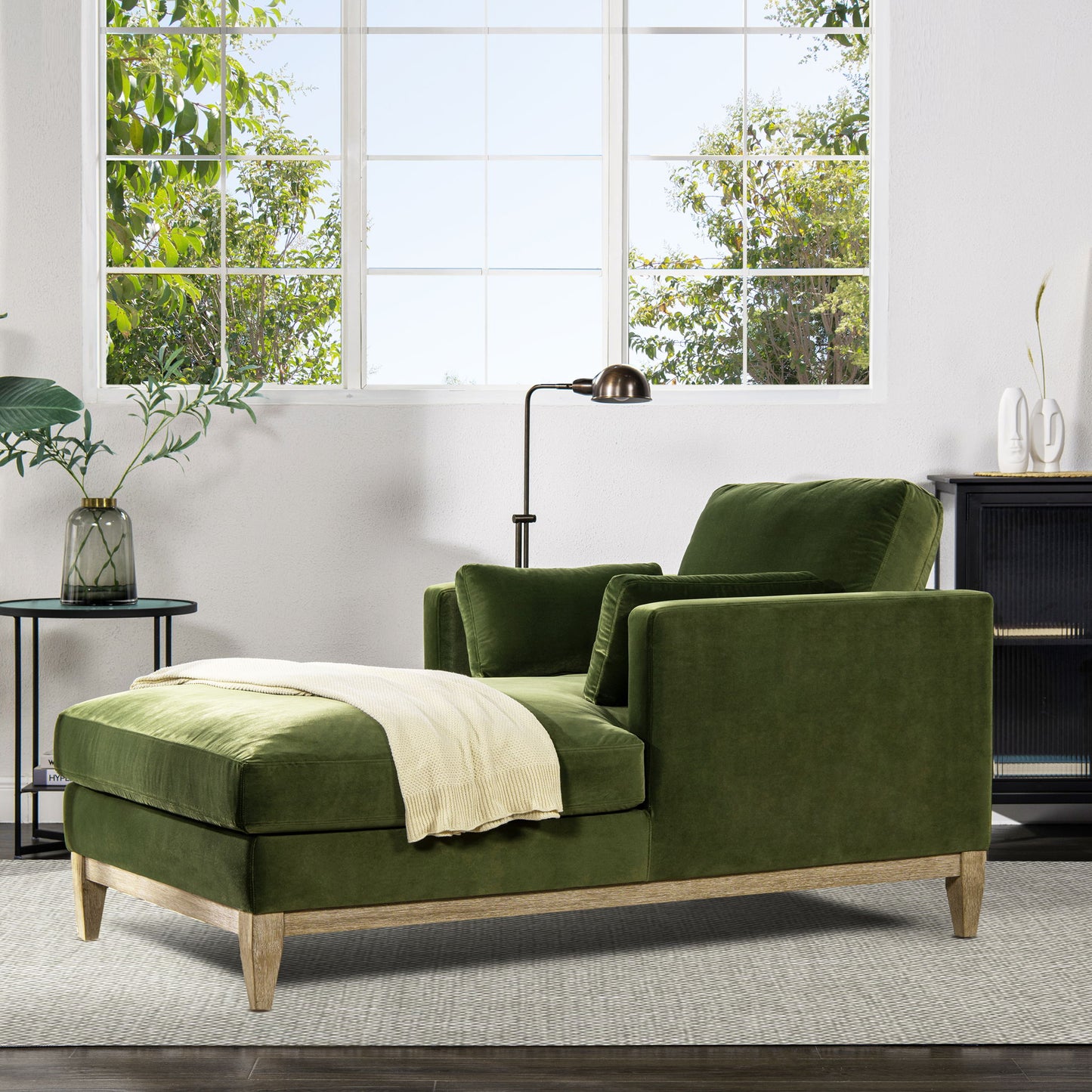 Knox - Modern Farmhouse Chaise Lounge Chair - The Sleep Loft - Online Mattress Showroom NYC