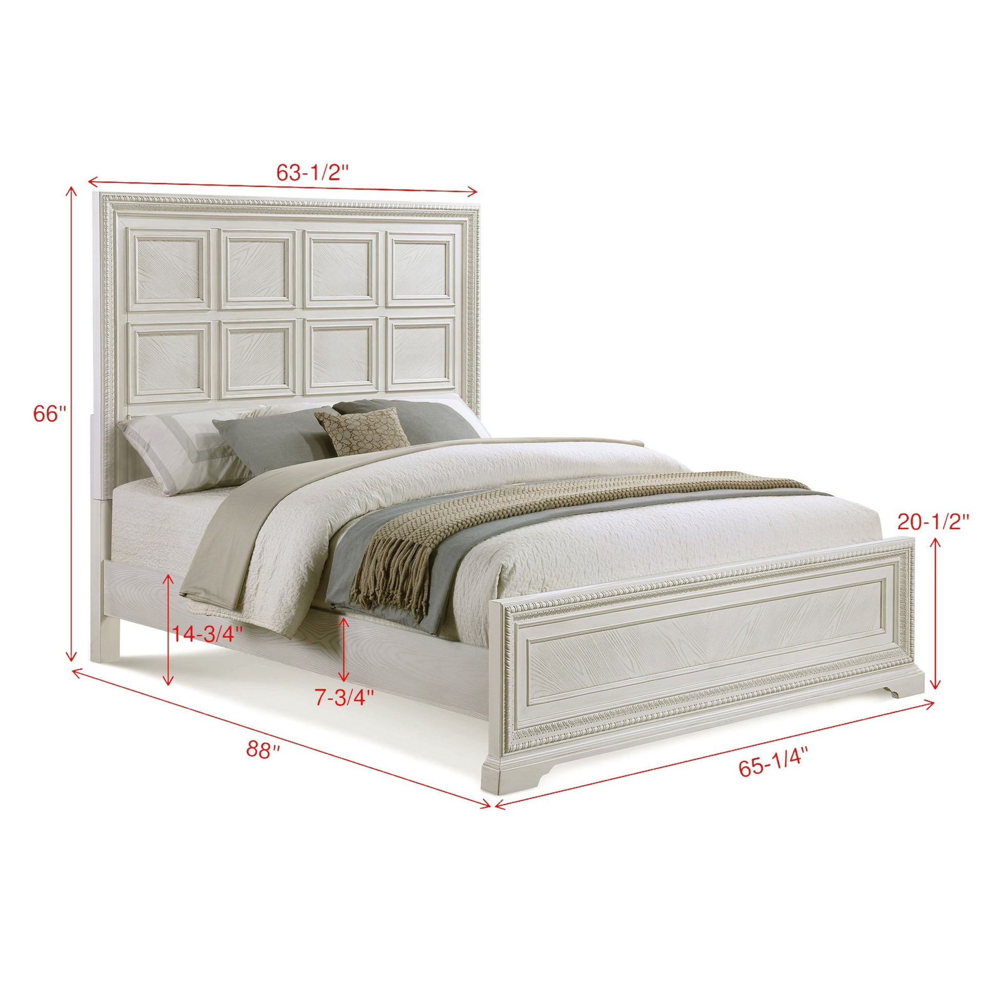 Geometric Design Headboard Panel Bed - The Sleep Loft - Online Mattress Showroom NYC