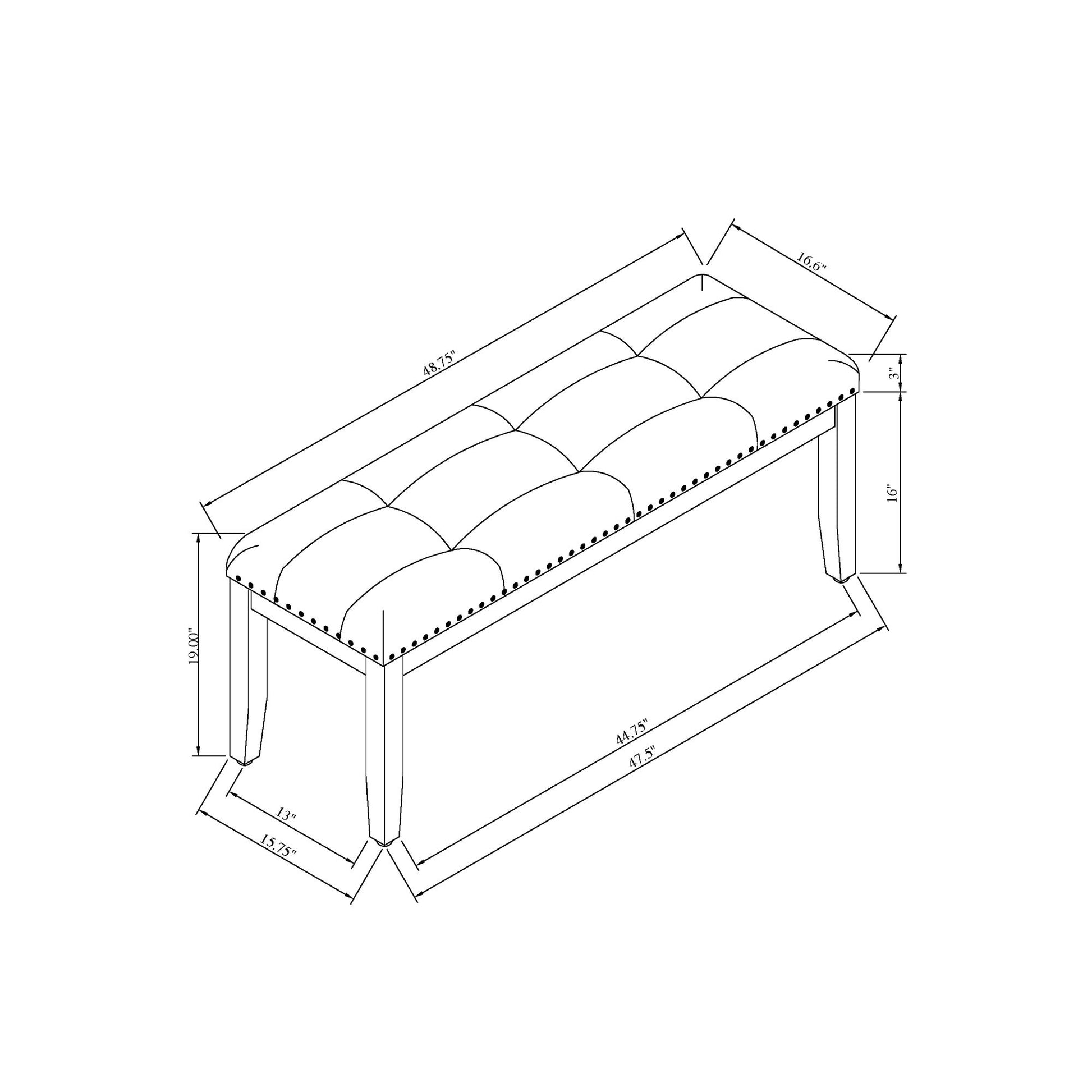 Oceanic - Dining Bench - Gray - The Sleep Loft - Online Mattress Showroom NYC