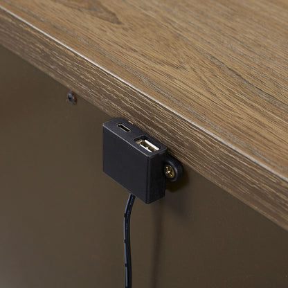 3 Drawer Nightstand With USB - Latte - The Sleep Loft - Online Mattress Showroom NYC