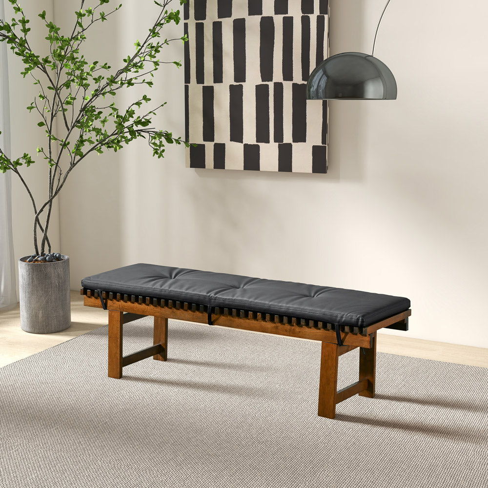 Lucia - Bench - Black - The Sleep Loft - Online Mattress Showroom NYC
