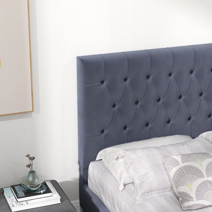 Donald - Mid-Century Modern Upholstered Platform Bed - The Sleep Loft - Online Mattress Showroom NYC