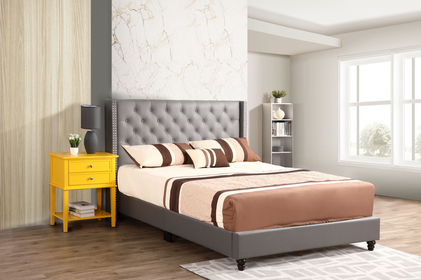 Nailhead Bed Transitional Vibrant - The Sleep Loft - Online Mattress Showroom NYC