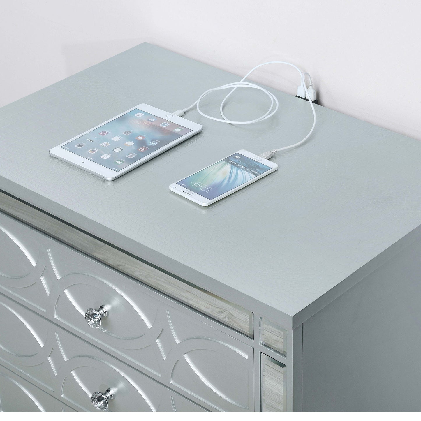 Menlo - 2 Drawer Nightstand - Gray - The Sleep Loft - Online Mattress Showroom NYC