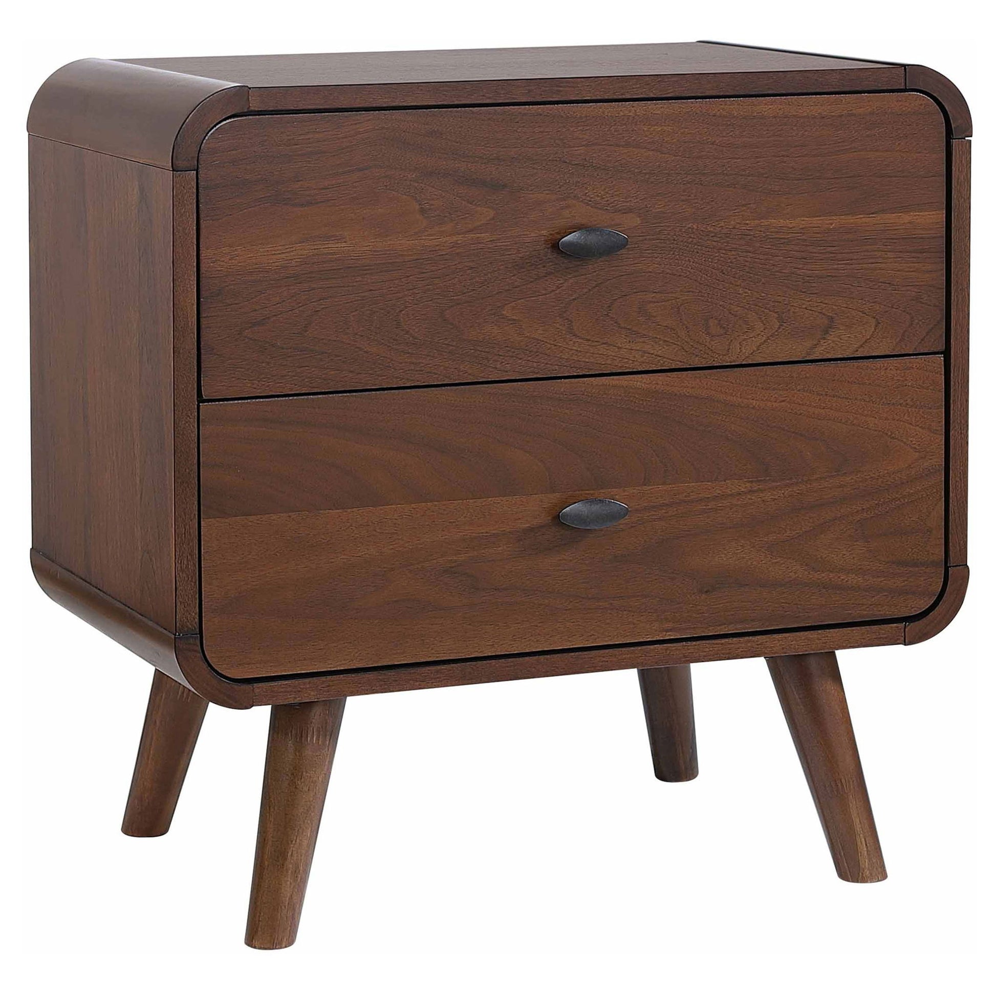 2 Drawer Nightstand - Walnut - The Sleep Loft - Online Mattress Showroom NYC