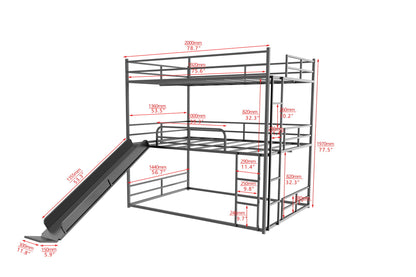 Twin Size House Loft Bed With Slide And Ladder - Black - The Sleep Loft - Online Mattress Showroom NYC
