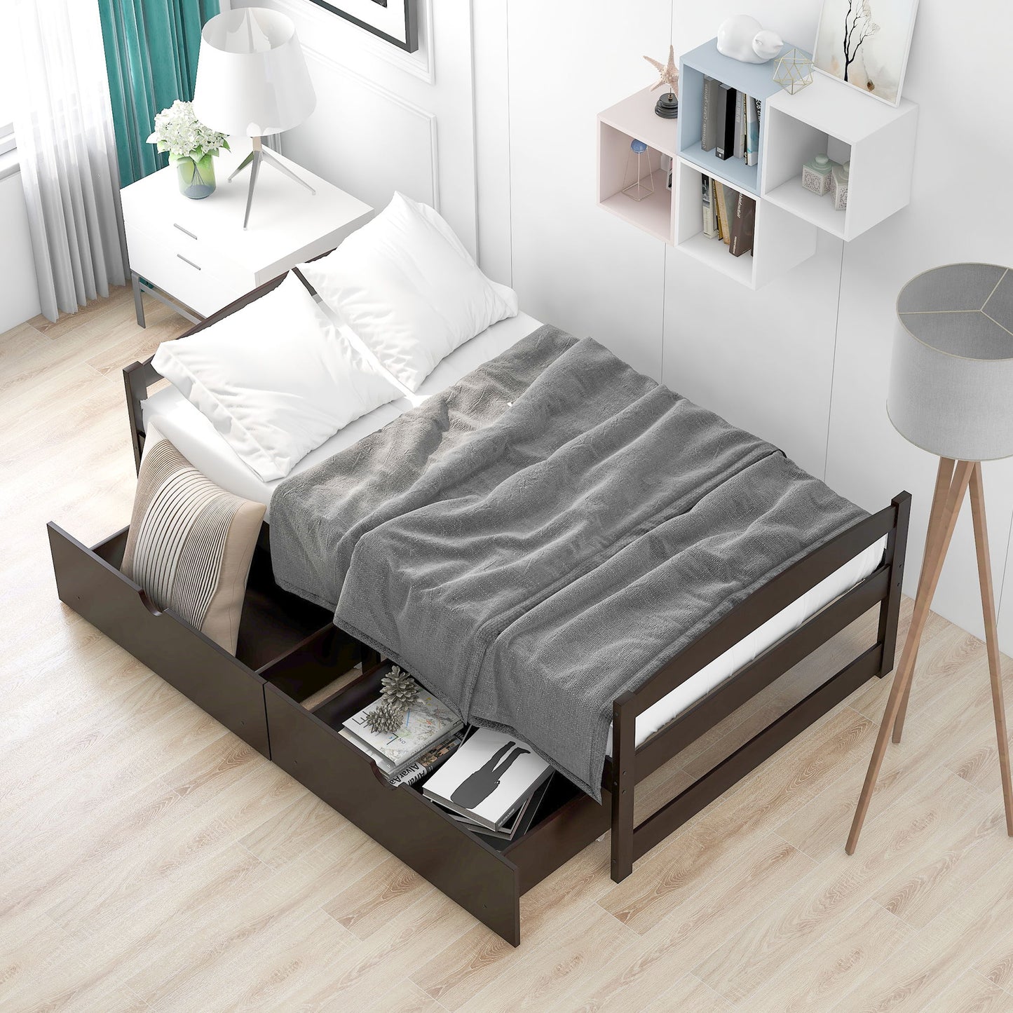 Platform Bed With 2 Drawers - The Sleep Loft - Online Mattress Showroom NYC