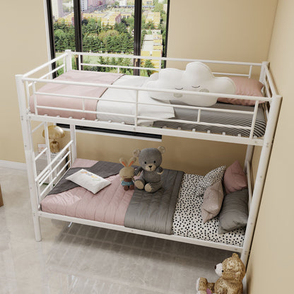 Metal Bunk Bed For Kids, Convertible Bedframe With Ladders & Guardrail - The Sleep Loft - Online Mattress Showroom NYC