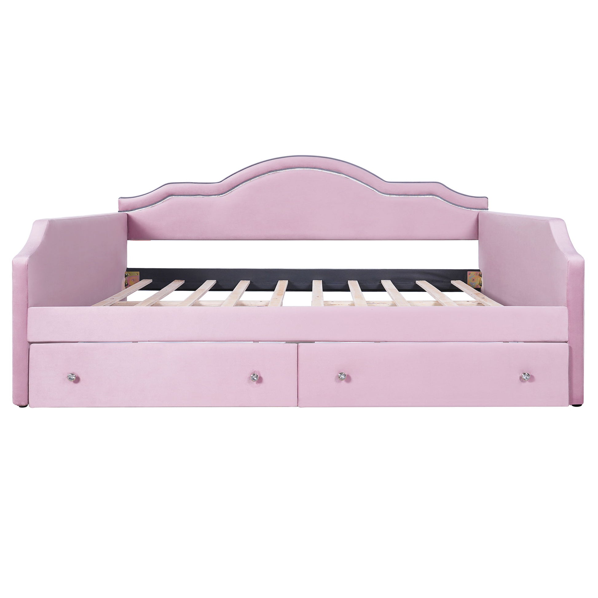 Upholstered Daybed With LED Lights And 2 Drawersme - The Sleep Loft - Online Mattress Showroom NYC