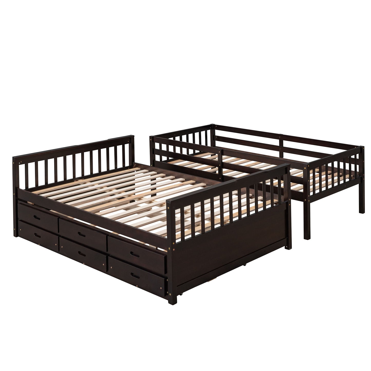 Bunk Bed With Twin Size Trundle And Drawers - The Sleep Loft - Online Mattress Showroom NYC