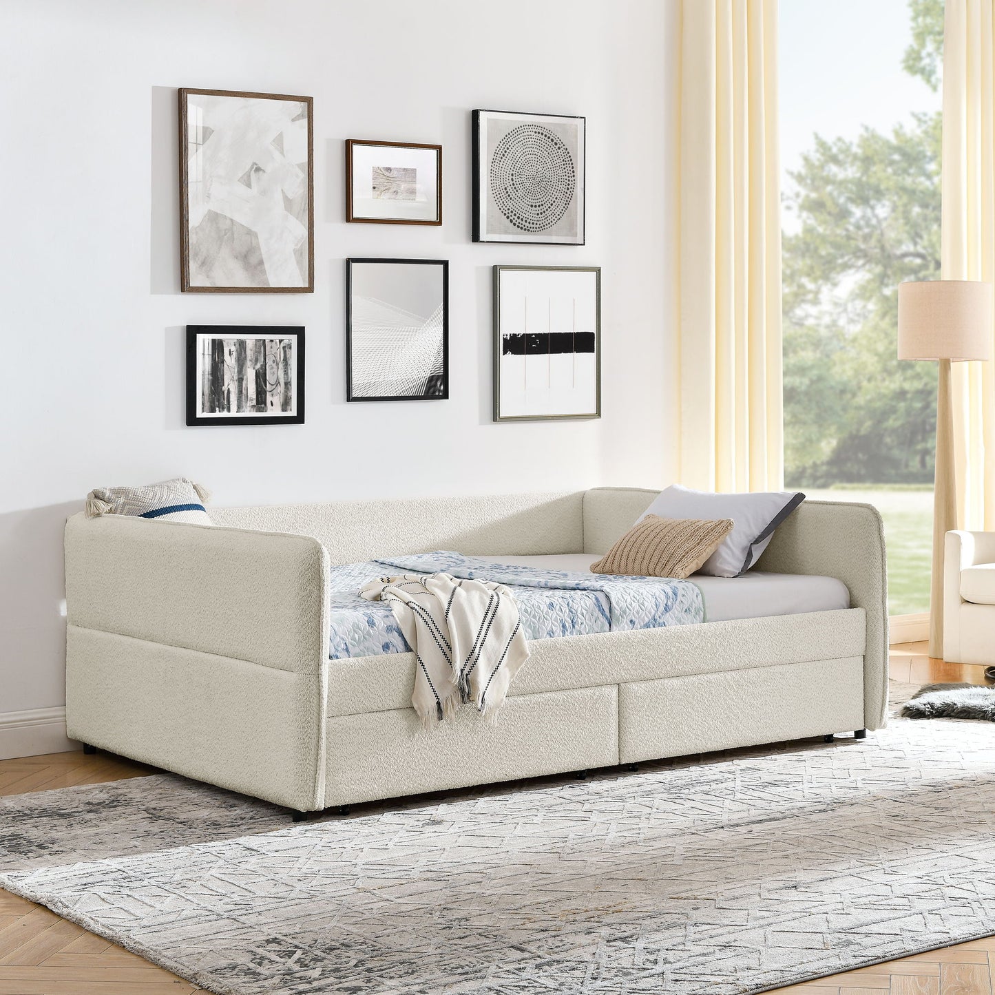 Upholstered Daybed & 2 Drawers - The Sleep Loft - Online Mattress Showroom NYC