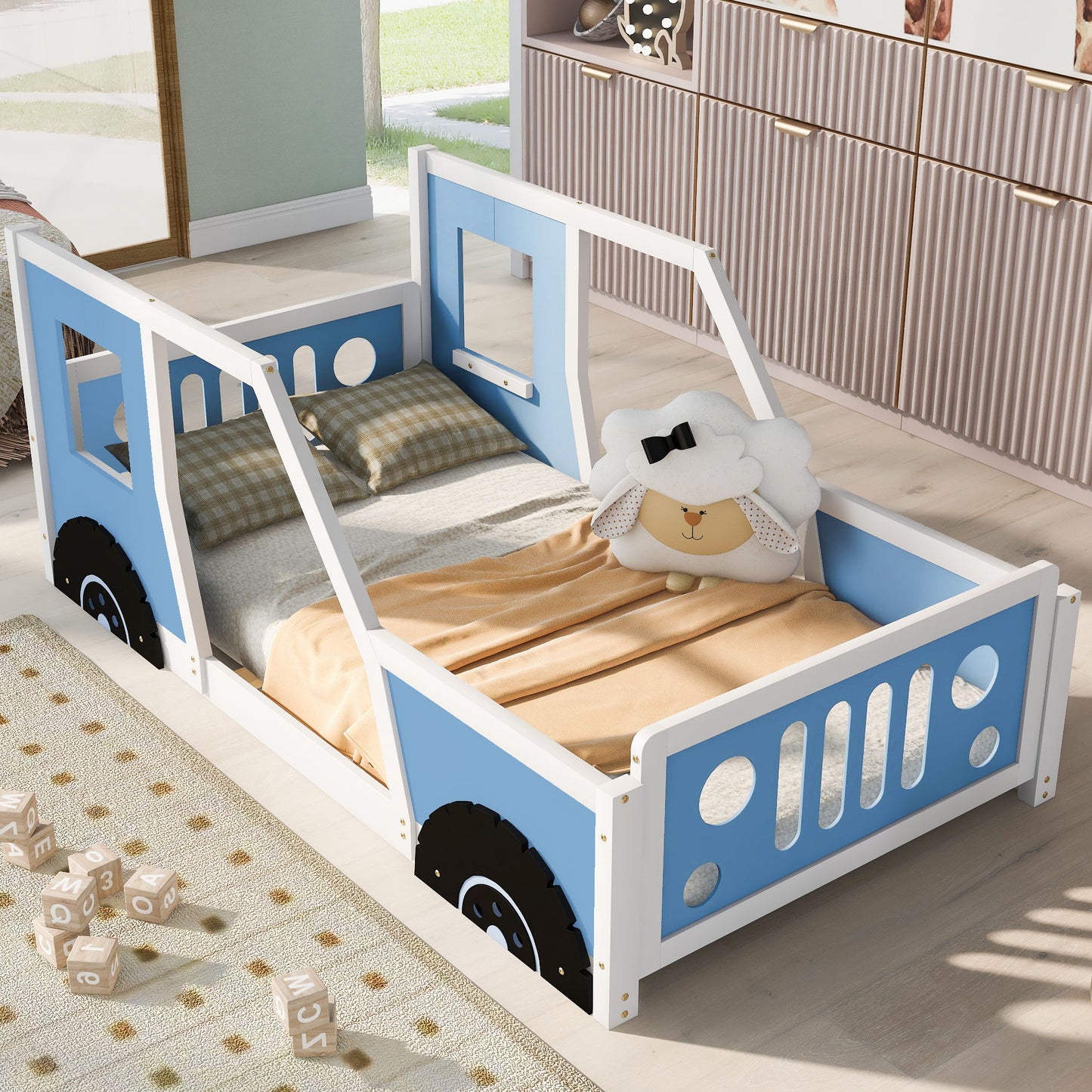 Classic Car Shaped Platform Bed With Wheels - The Sleep Loft - Online Mattress Showroom NYC