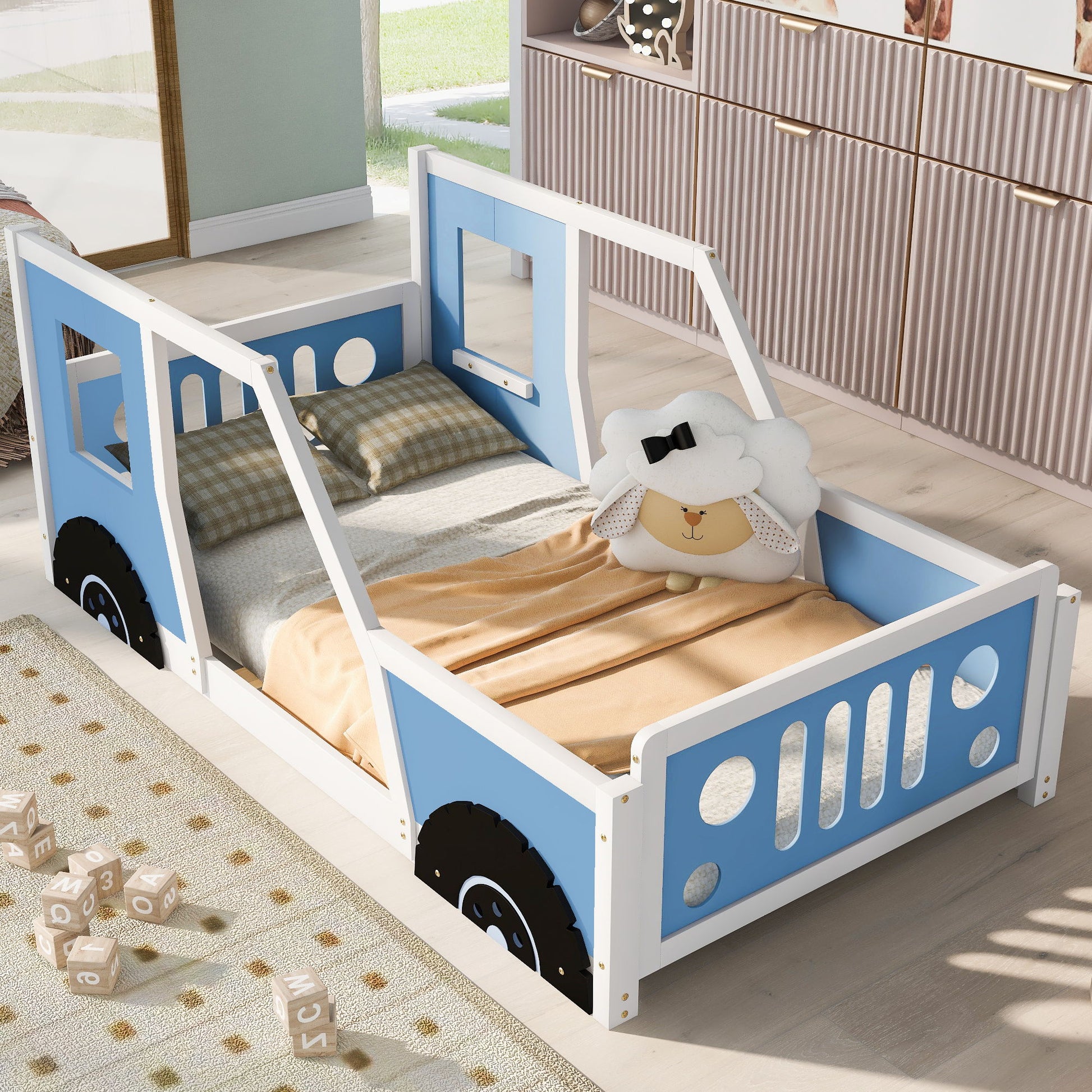 Classic Car Shaped Platform Bed With Wheels - The Sleep Loft - Online Mattress Showroom NYC