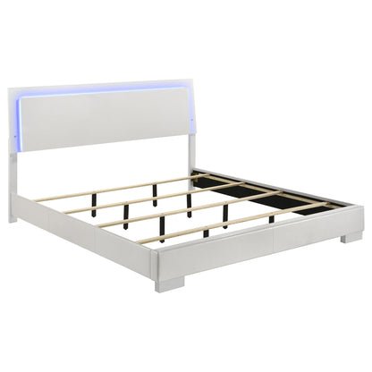 Strick & Bolton - High Gloss Panel Bed With LED Lights - The Sleep Loft - Online Mattress Showroom NYC