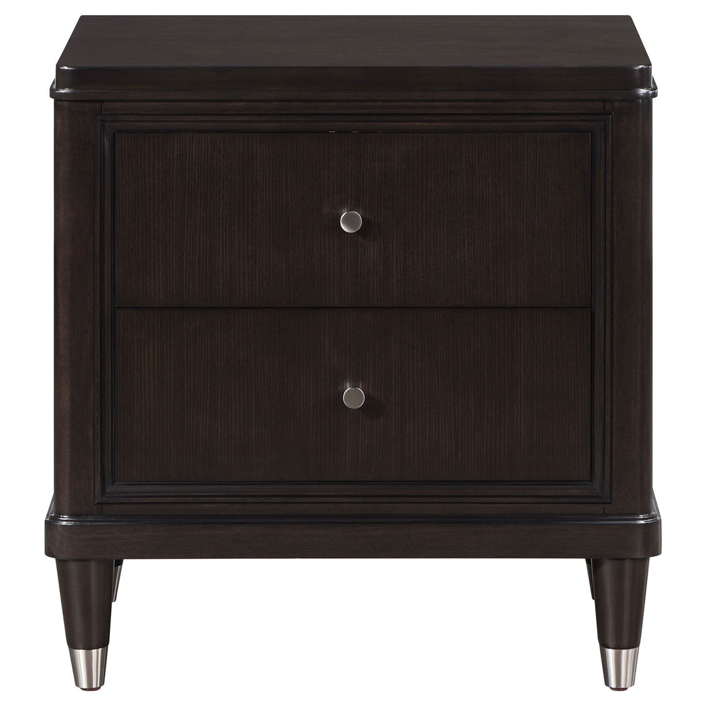 Niguel - 2 Drawer Nightstand With Felt Lined Top Drawer - Brown - The Sleep Loft - Online Mattress Showroom NYC