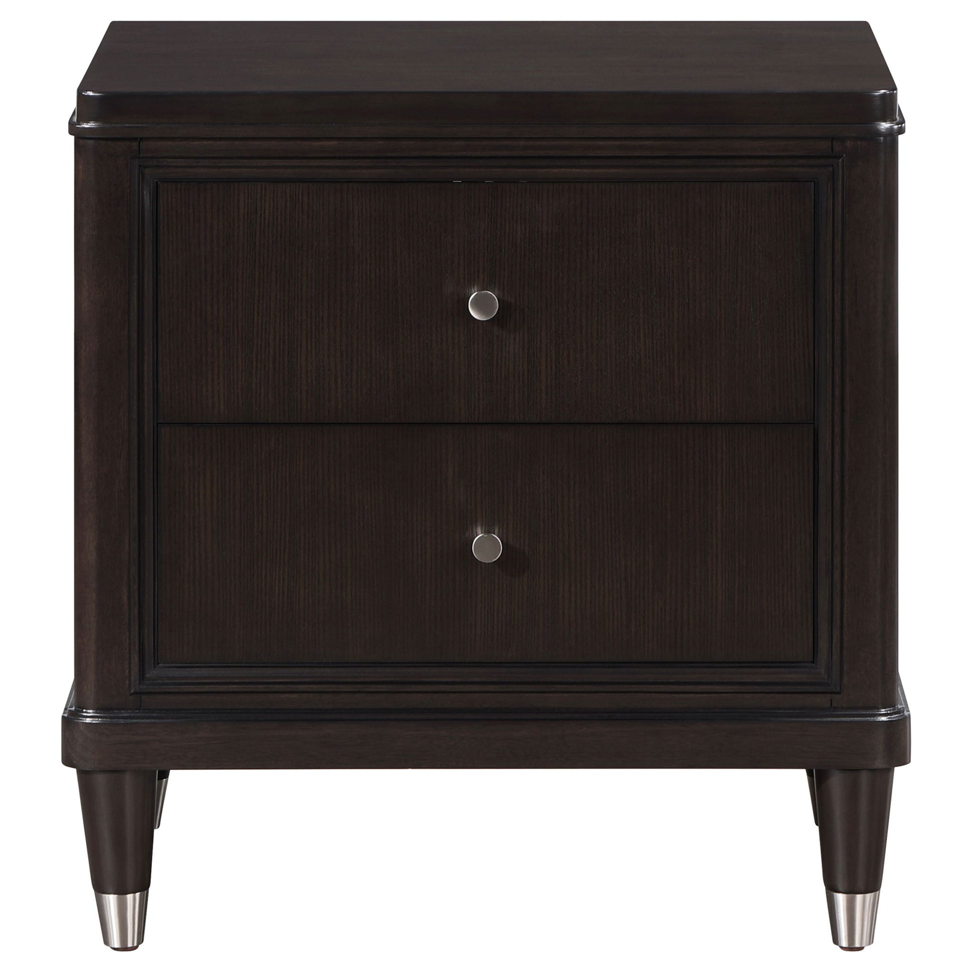 Niguel - 2 Drawer Nightstand With Felt Lined Top Drawer - Brown - The Sleep Loft - Online Mattress Showroom NYC