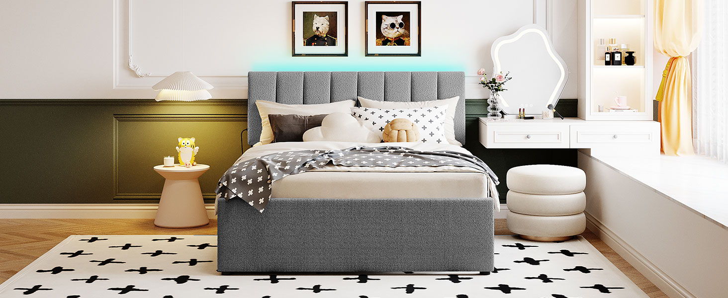 Upholstered Platform Bed With Trundle - The Sleep Loft - Online Mattress Showroom NYC